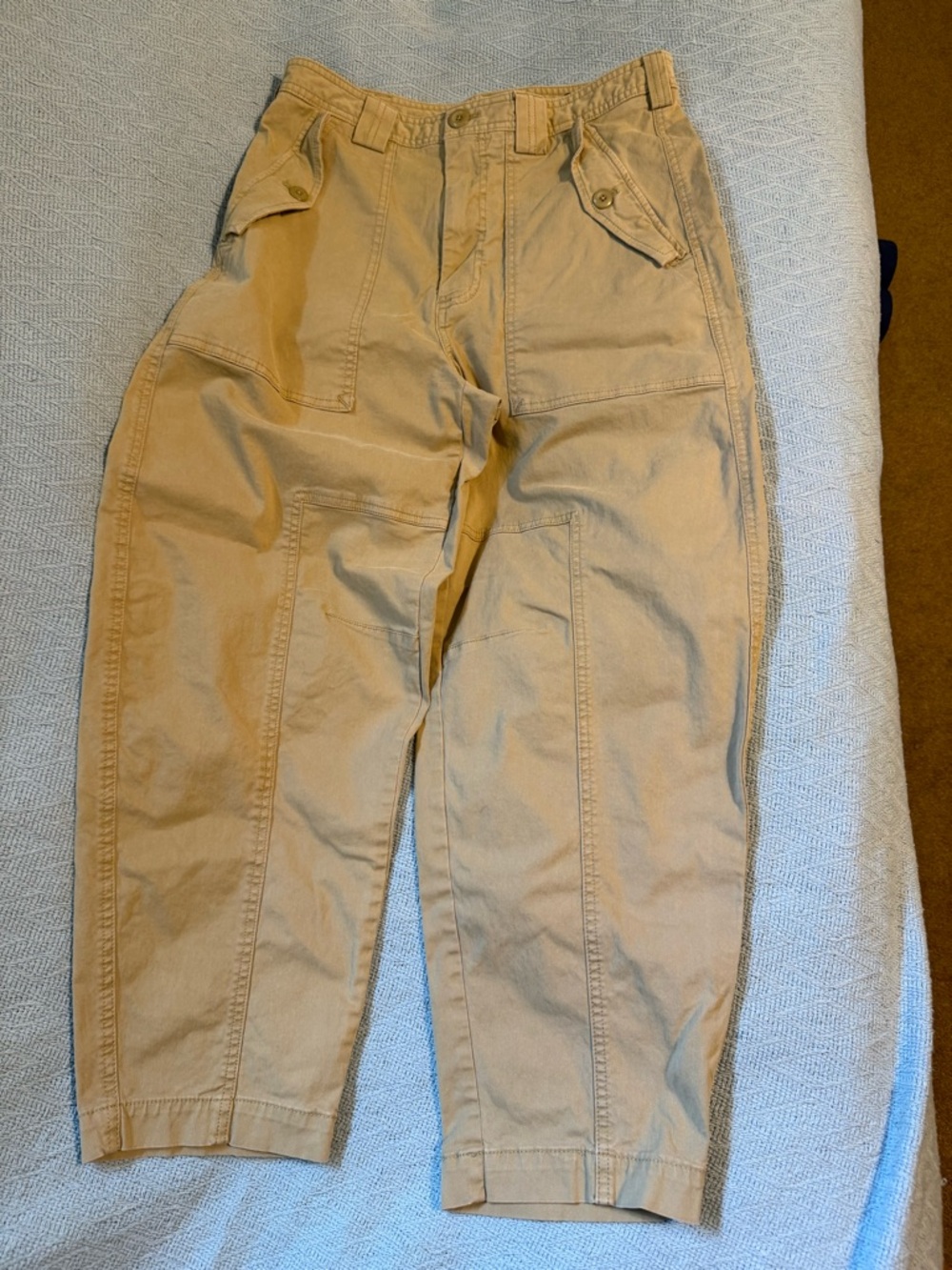 Banana Republic Relaxed Surplus Barrel Style Cargo Pants Khaki